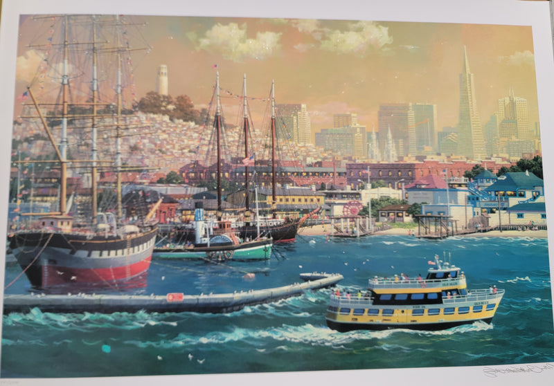 Old Blue and San Francisco Maritime Park Alexander Chen Seriolithograph