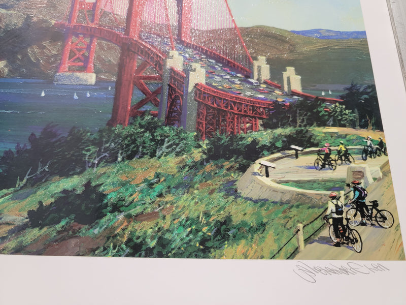 Golden Gate Bike Ride by Alexander Chen Seriolithograph