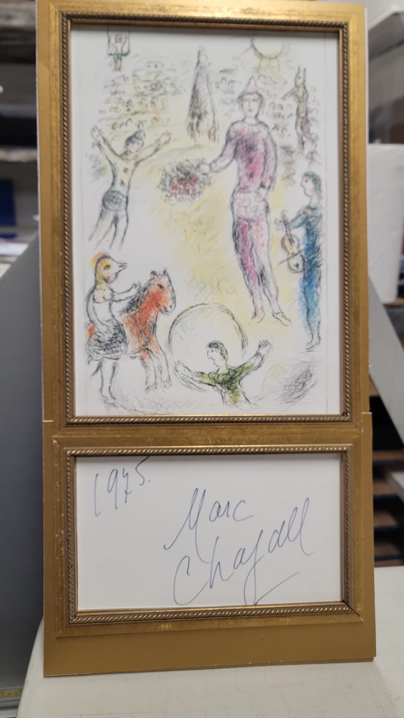 The Musician Clowns by Marc Chagall Hand Signed