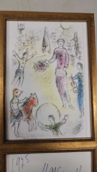 The Musician Clowns by Marc Chagall Hand Signed