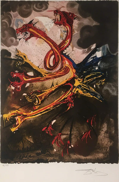 Les Hydres (The Hydras) by Salvador Dali Hand Signed