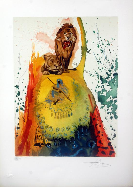 Les Lions (The Lions) Salvador Dali Hand Signed